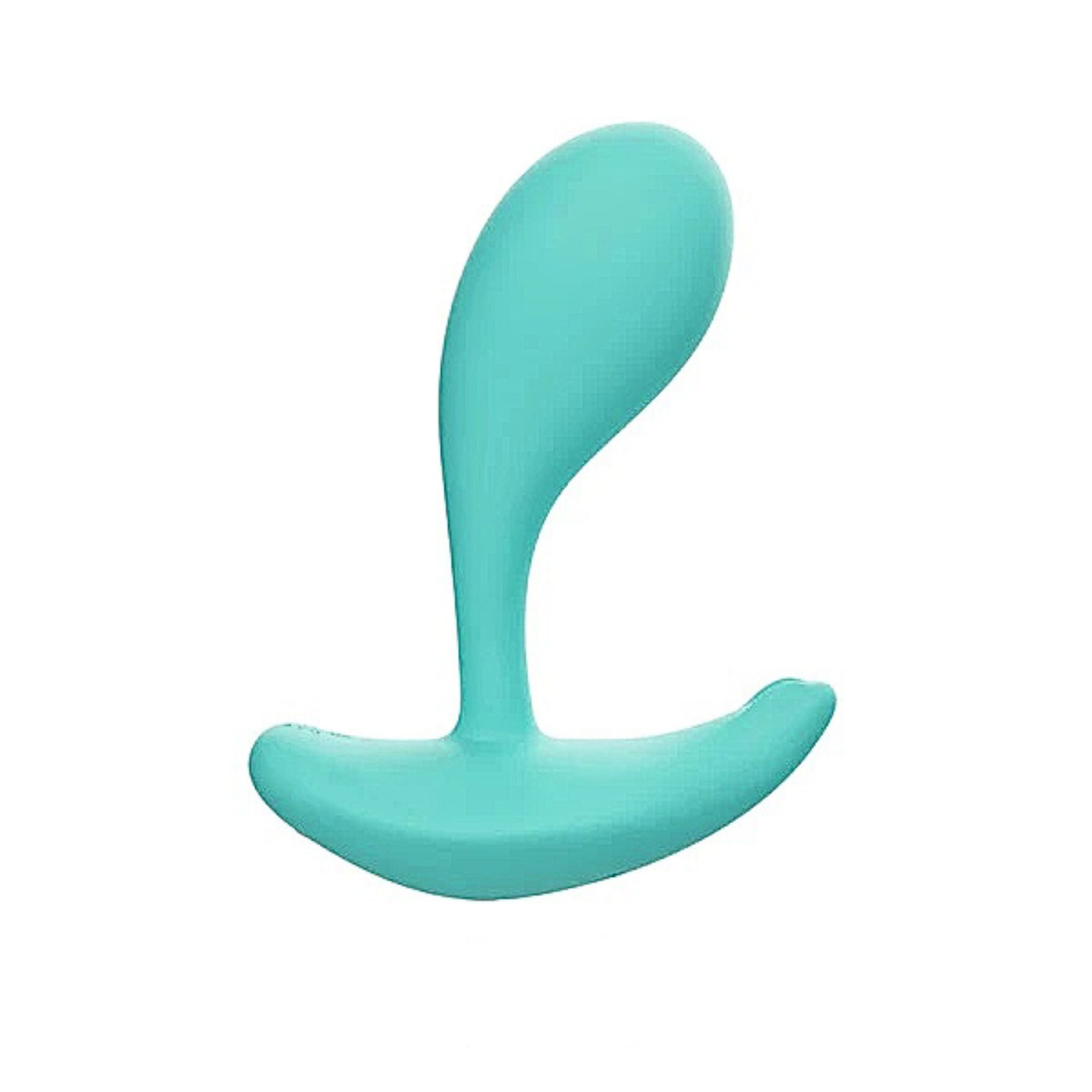 A blue Oly 2 wearable massager with a matte silicone finish, showing the external percussive relief.