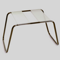 A light gray background, highlighting the support Stool's sturdy heavy-duty tubular steel frame, high-strength TPU seat, that holds up to 300 pounds. 