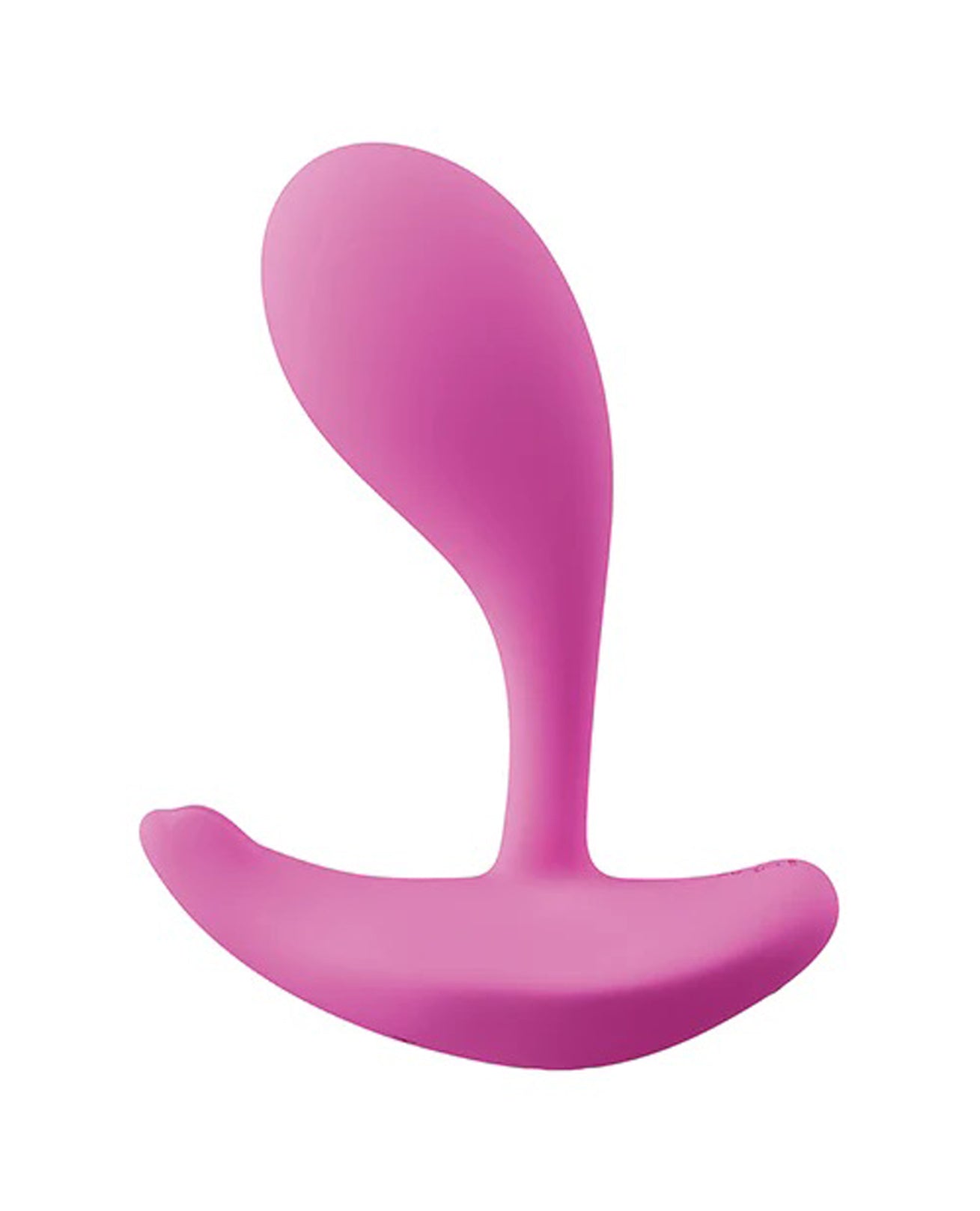 A pink Oly 2 wearable massager highlighting its contoured design for Hands-Free Pelvic Care. The medical-grade silicone device is shown in a clean studio shot against a white background.