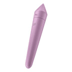 A soft, matte lilac pocket-sized comfort device featuring a smooth, angled tip for targeted relief, isolated on a white background.