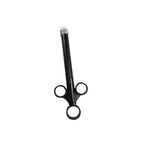 Adaptive intimacy applicator in black for ergonomic wellness.