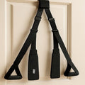 Adaptive intimacy over-door suspension system hanging on a door for limited mobility wellness.