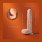 Adaptive wellness massager infographic detailing reciprocating motion and heat.
