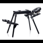 Angled view of adaptive posture support bench with adjustable arms and legs.
