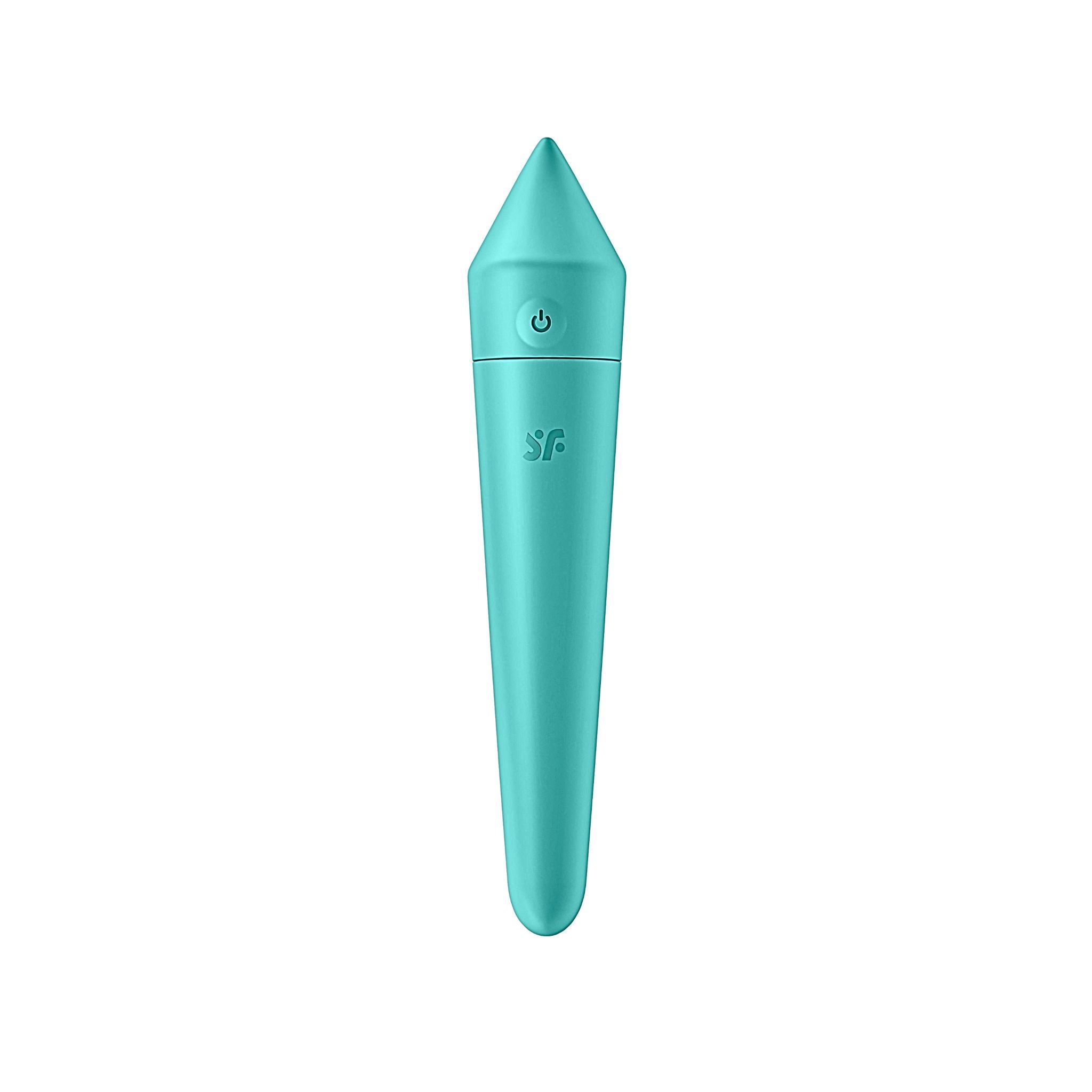App-Guided Mini Percussive Massager front view showing ease of use power button.

