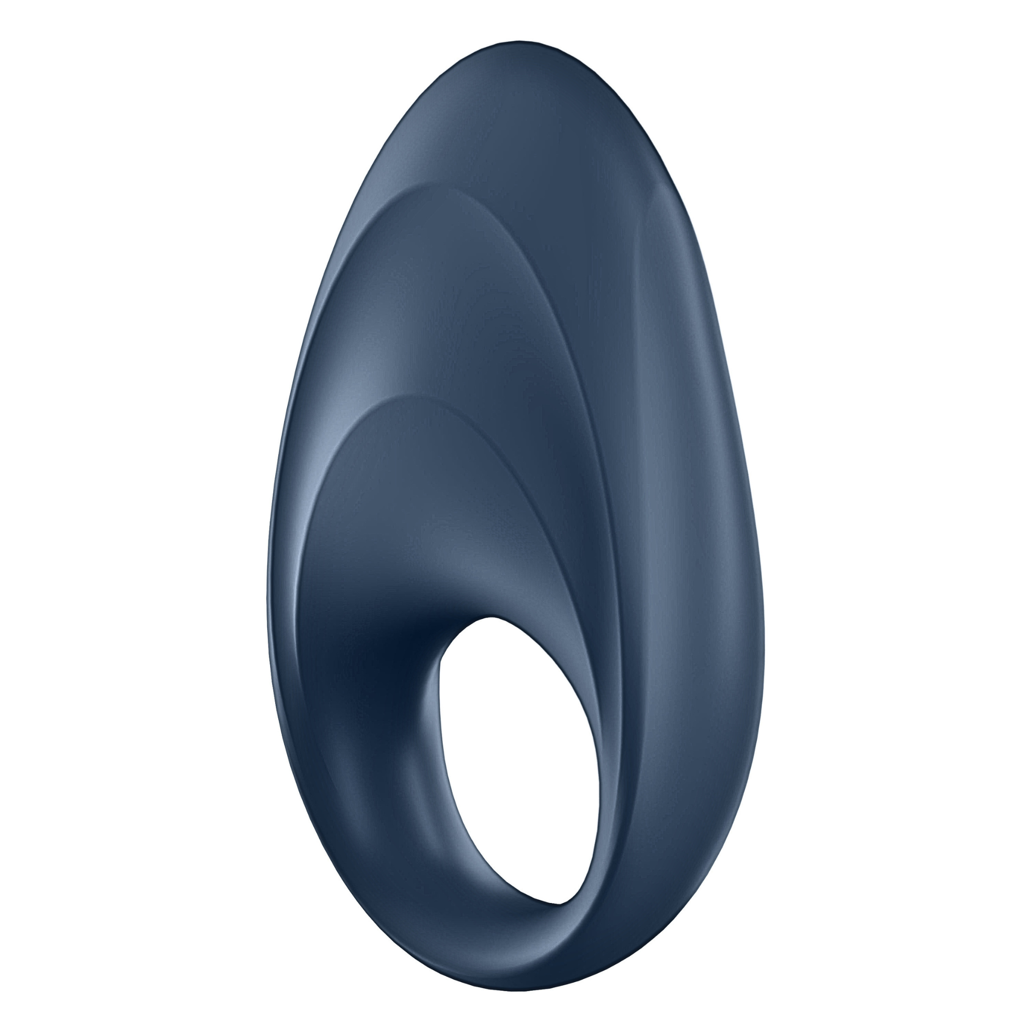 App-controlled constriction ring in blue silicone for pelvic endurance.