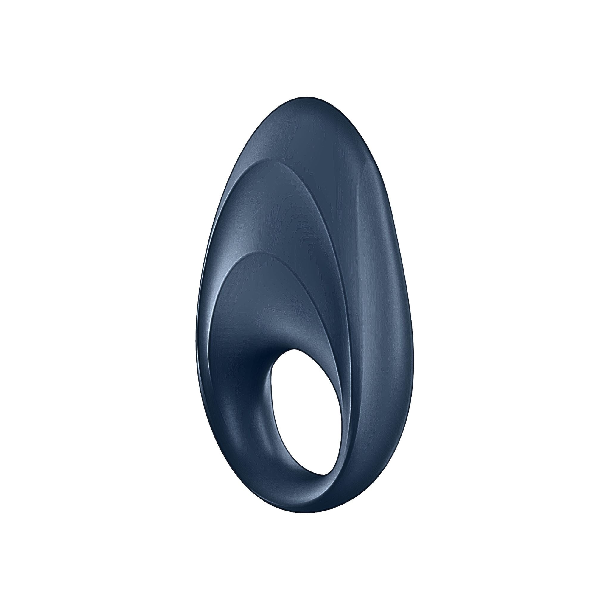 App-controlled constriction ring in blue silicone for pelvic endurance.