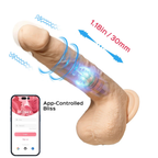 App-controlled reciprocating motion device graphic showing internal movement mechanics.