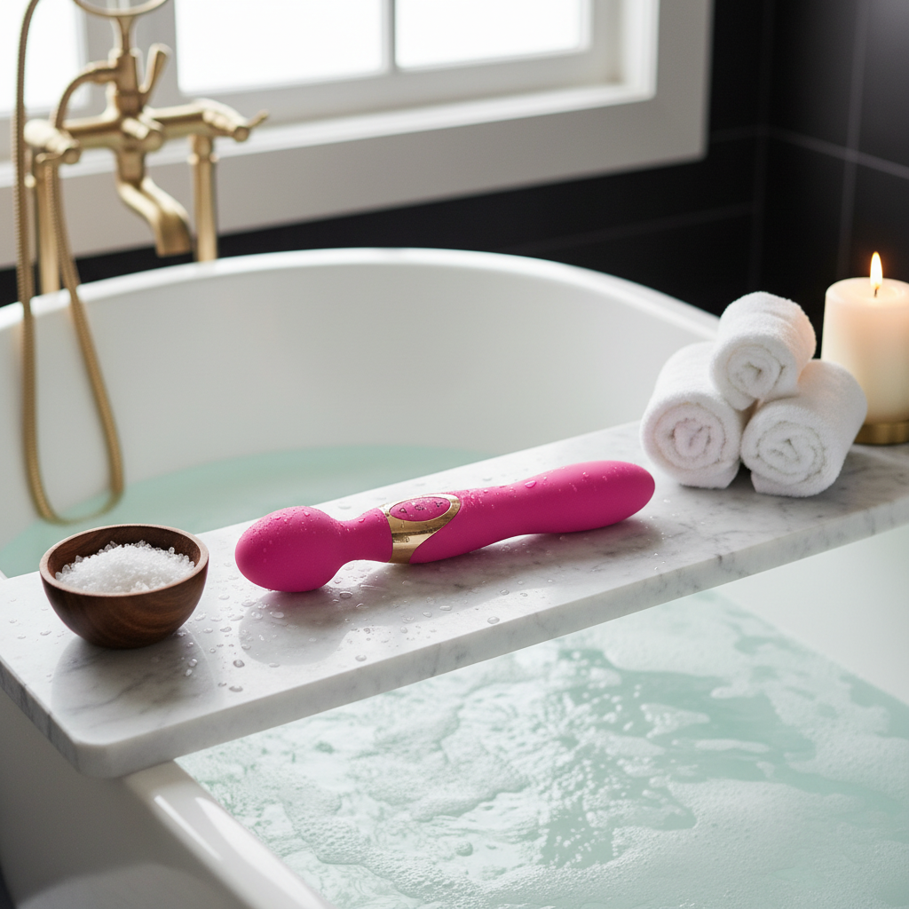 Aurora Double-Ended Dildo - flexible couples dildo included in adventurous exploration kit