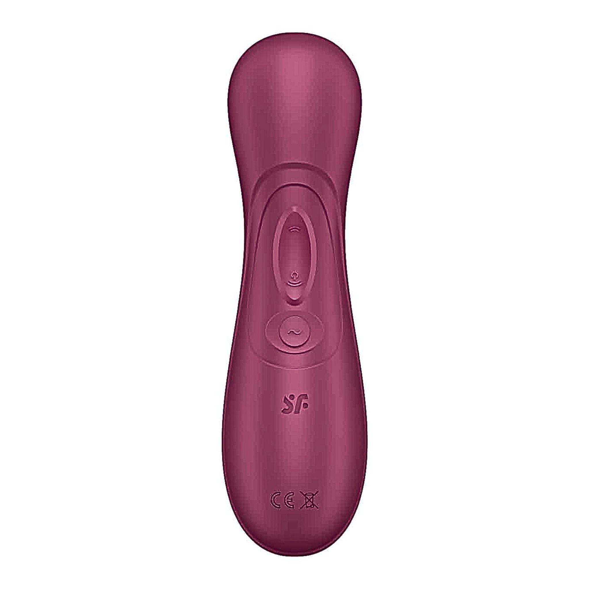 Back profile of the Satisfyer Pro 2 Generation 3 showing control buttons on an ergonomic handle.