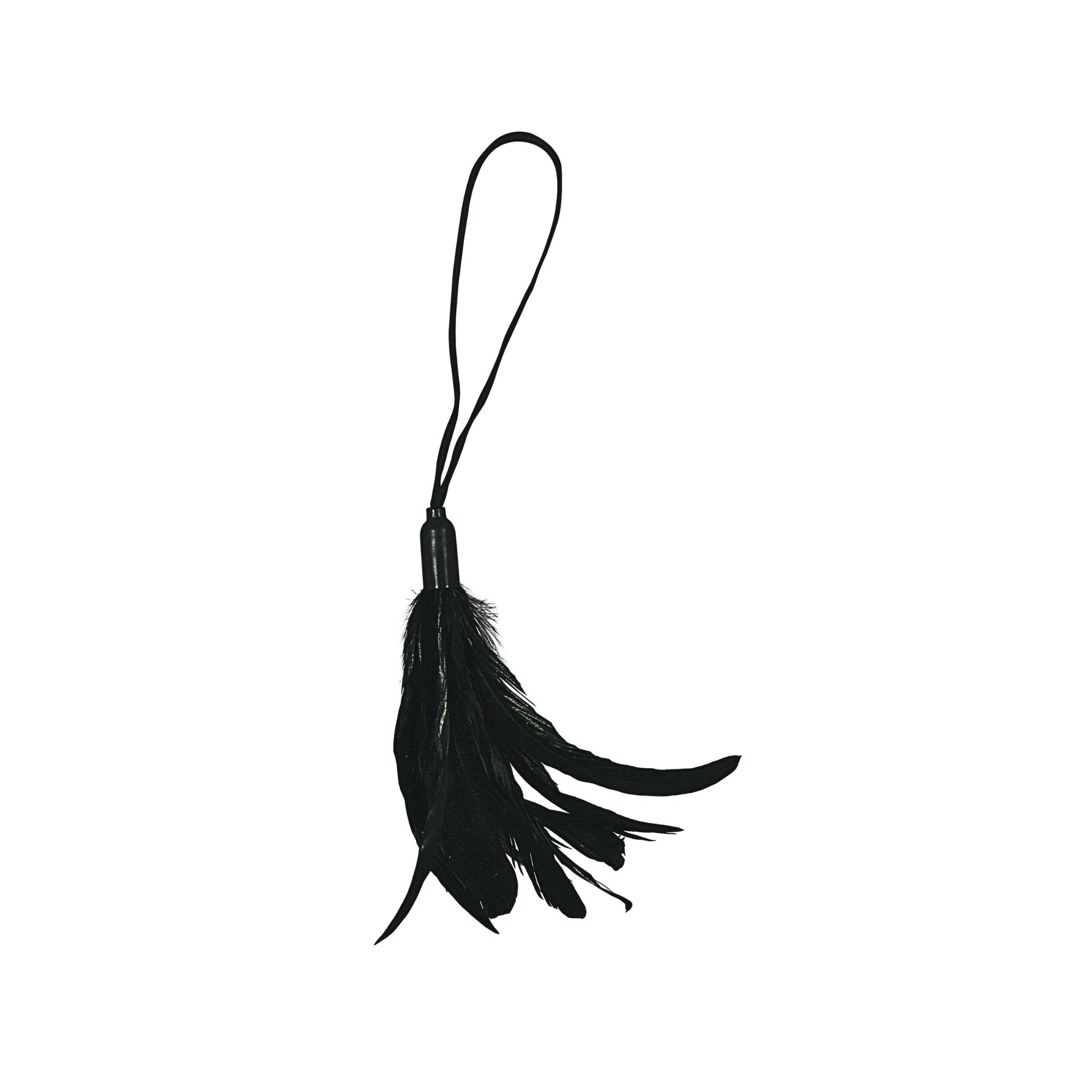 Black pleasure feather for predictable tactile feedback and gentle sensory wellness.