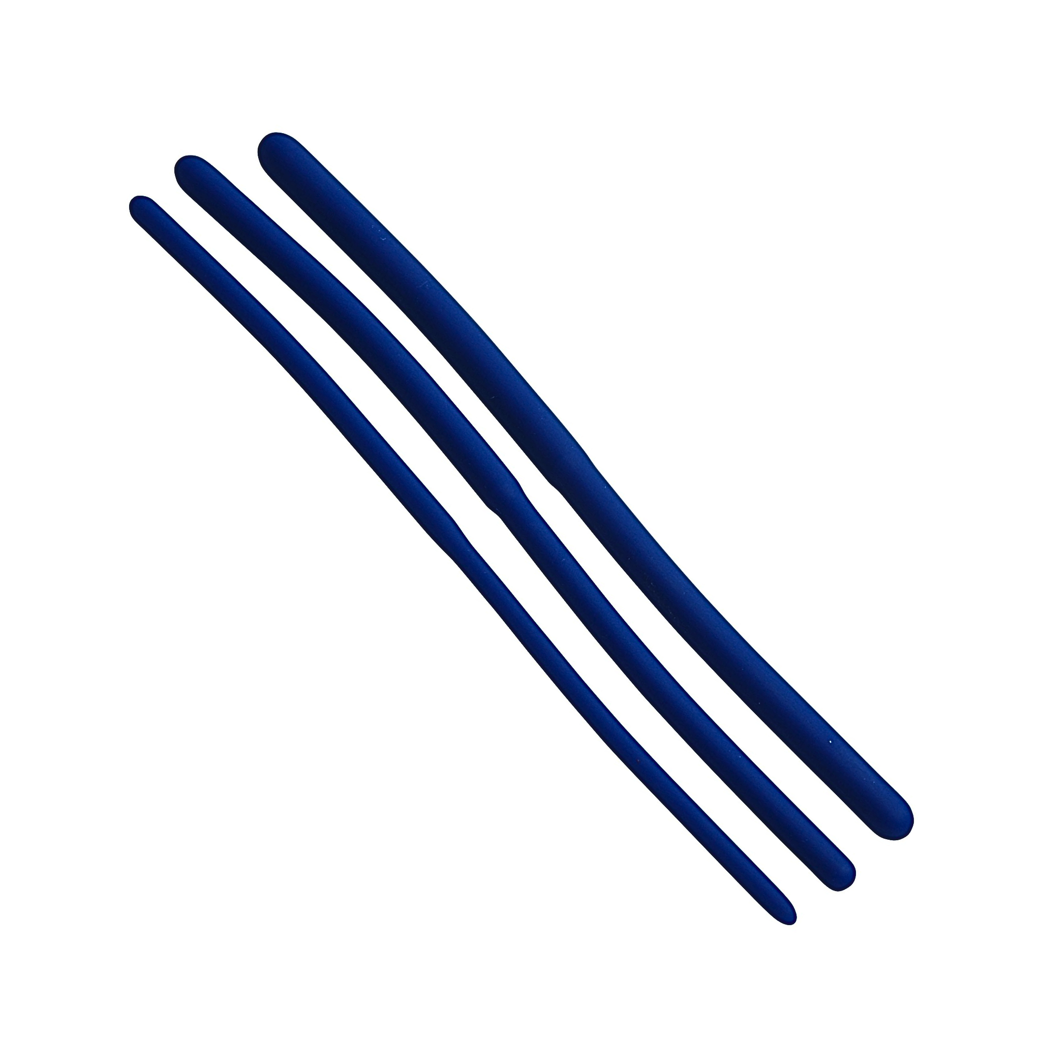Flexible silicone urethral trainers in blue for gender-affirming care for inclusive pelvic health.