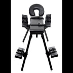 Front view of somatic support bench with quick-release straps for ergonomic wellness.