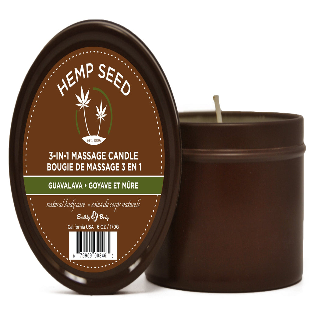 Guavalava massage candle melting into warm oil for joint friendly wellness.