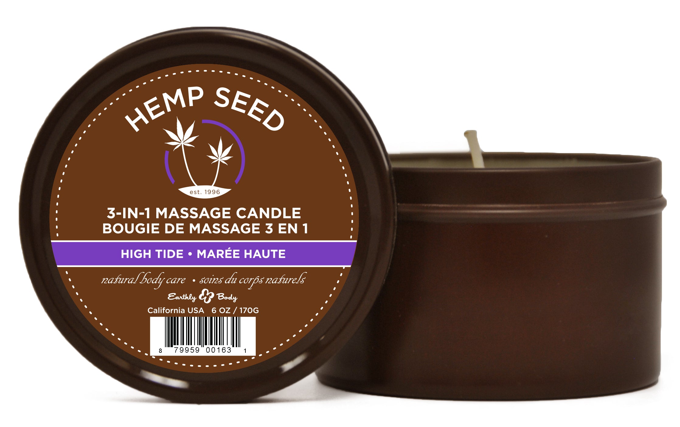 Hemp Seed 3-in-1 candle for warm massages and joint friendly.