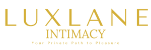 LuxLane Toys Intimacy brand logo in metallic gold - Your Private Path to Pleasure. Premium, inclusive, and body-safe sexual wellness essentials for self-discovery.