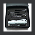 Neon Pulse Wellness Kit for targeted pulse therapy. Wand and four attachments with red neon for Joint-friendly electro-stimulation