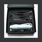 Neon Pulse Wellness Kit for targeted pulse therapy. Wand and four attachments with red neon for Joint-friendly electro-stimulation