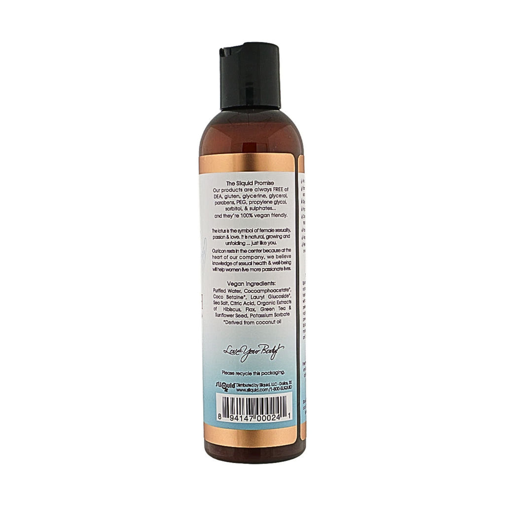 Sliquid Balance Splash 100%vegan friendly ingredients, including coconut, sunflower, flax, and green tea extracts. 