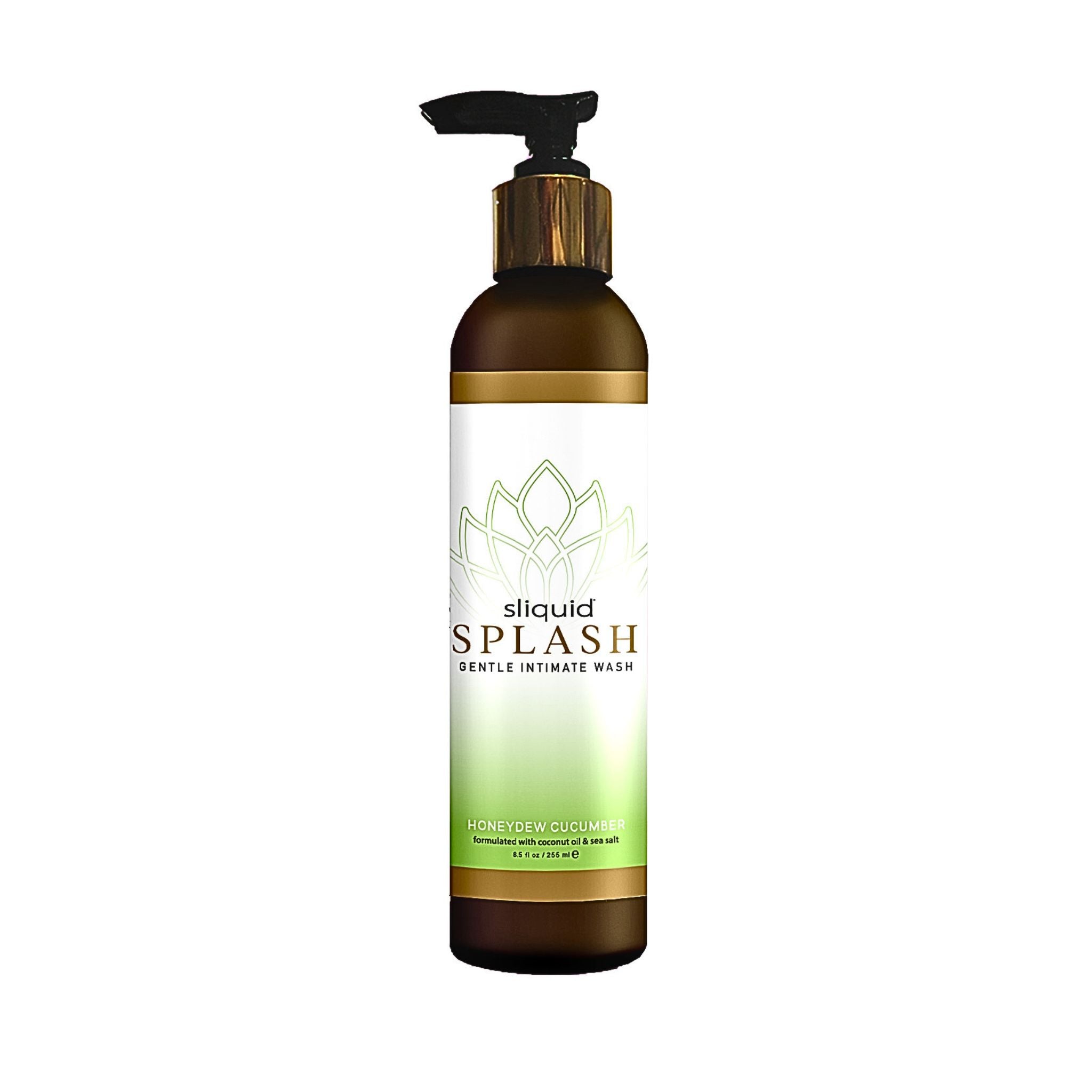 Sliquid Balance Splash Honeydew Cucumber pump bottle for Immobility Hygiene Support.