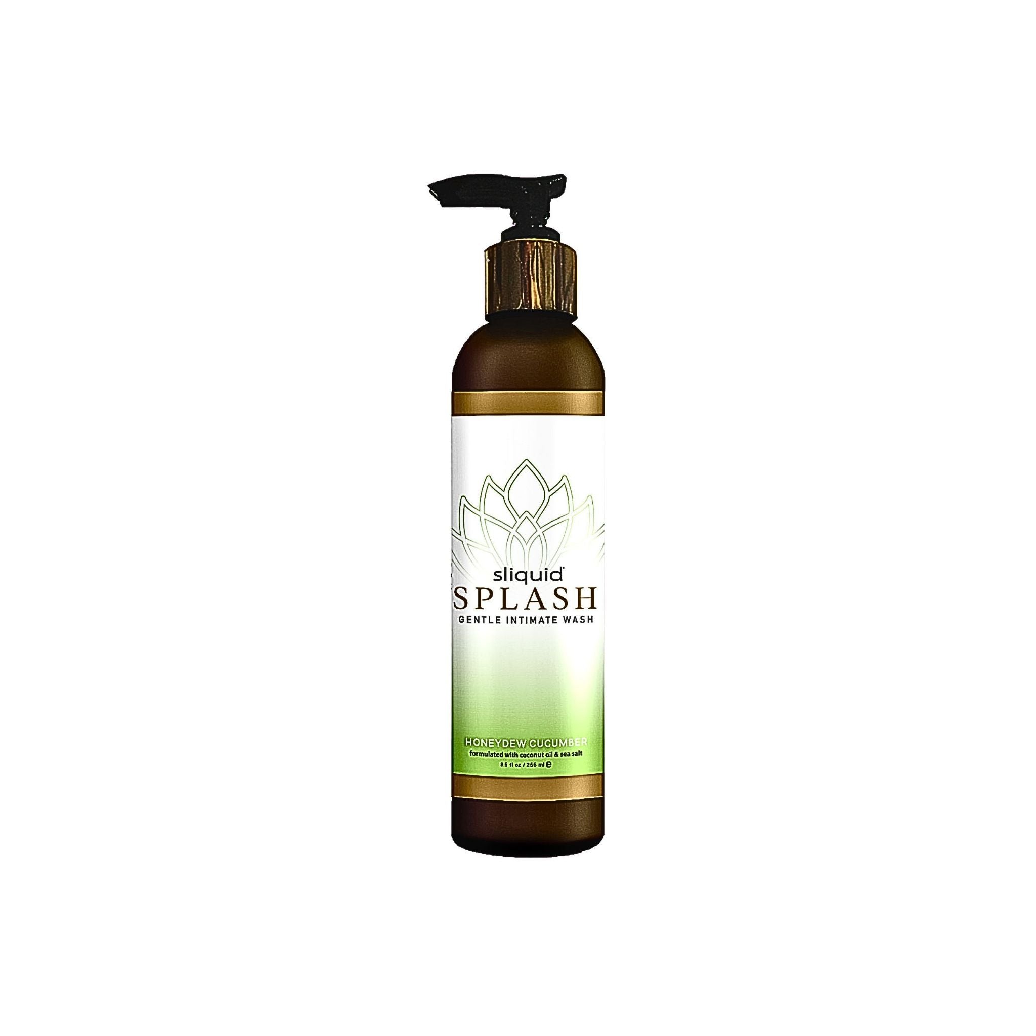 Sliquid Balance Splash Honeydew Cucumber pump bottle for Immobility Hygiene Support.