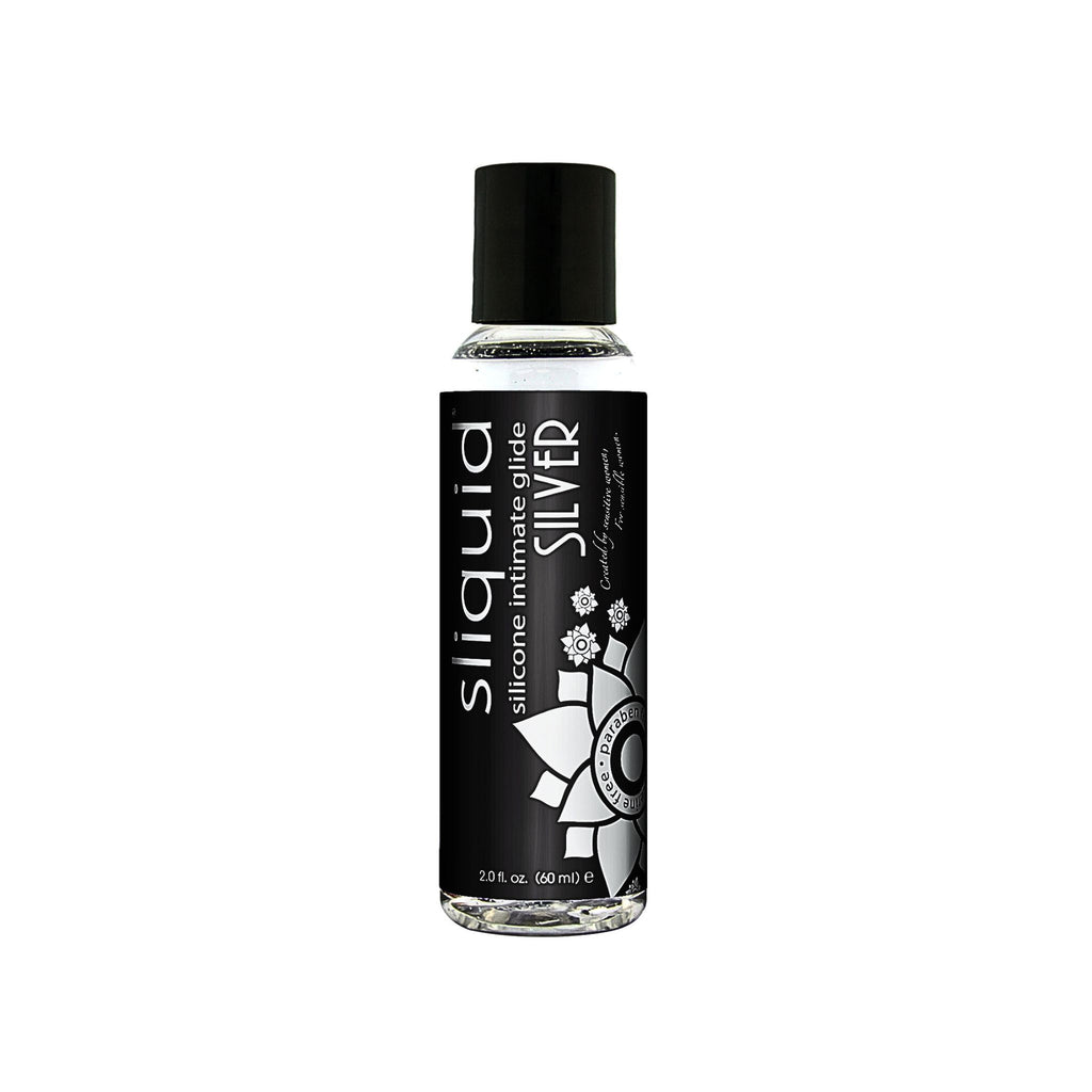 Sliquid Premium 2.0 fl. oz. bottle pharmaceutical-grade silicone and 100% waterproof.