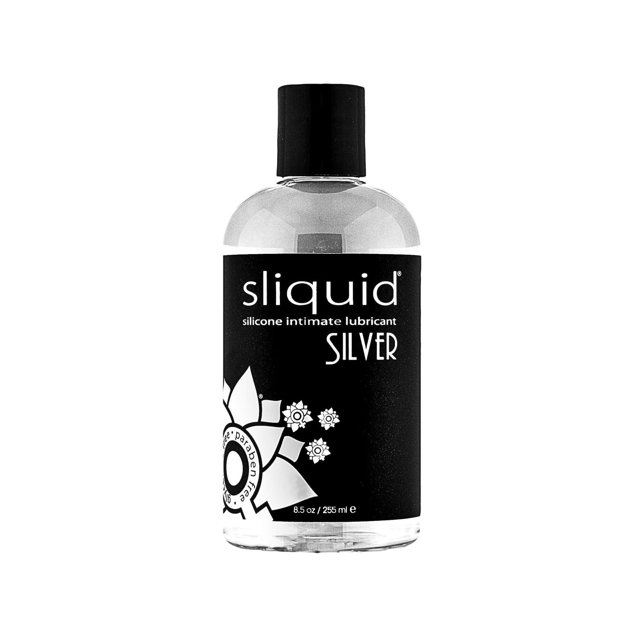 Sliquid Premium 8.5 fl. oz. bottle ideal for sensual massage for long-lasting intimate wellness