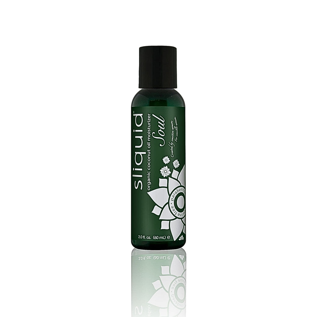 Sliquid Soul Organic Coconut Oil Moisturizer with Vitamin E, shea butter, and zero-added fragrences.