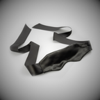 Soft black satin blindfold designed for sensory wellness and intimate neuro-inclusive connection.