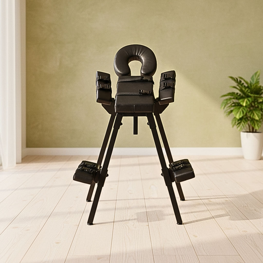 Somatic integration support bench front view providing ergonomic wellness and adaptive mobility.