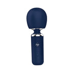 The Give In To Me massager highlighting medical grade silicone, IPX6 splash proof design, and thumb and wrist joint friendly grip.