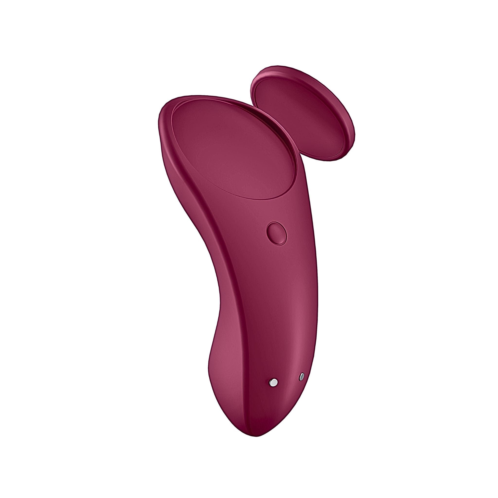Two-piece Secure-Magnetic Intimacy Sync system, showing the separate magnetic disc for attachment through fabric.