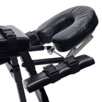 U-shaped headrest on somatic integration bench providing ergonomic wellness support.