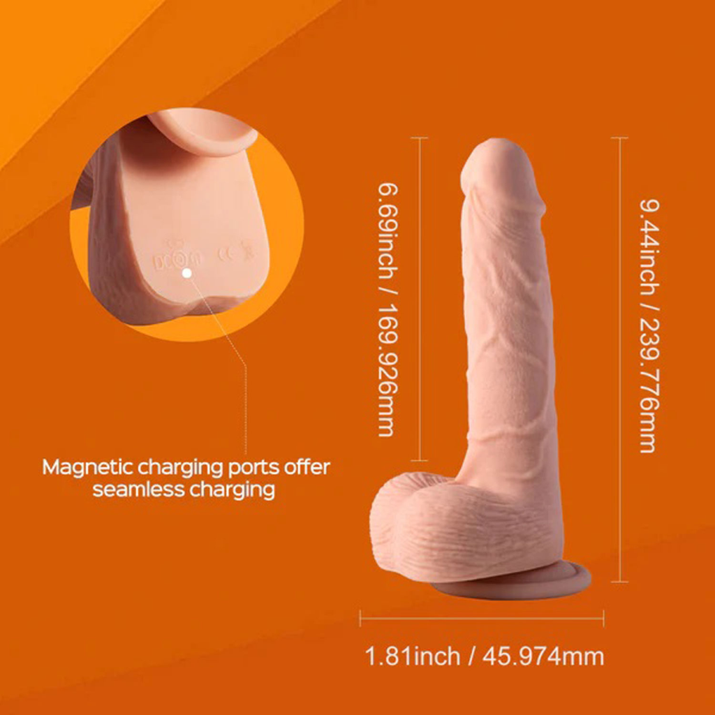 Universal design inclusive massager displayed in a full profile for pelvic health.