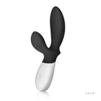 Upright Lelo Loki Wave dual motor prostate massager with less than 60 dBA noise level.