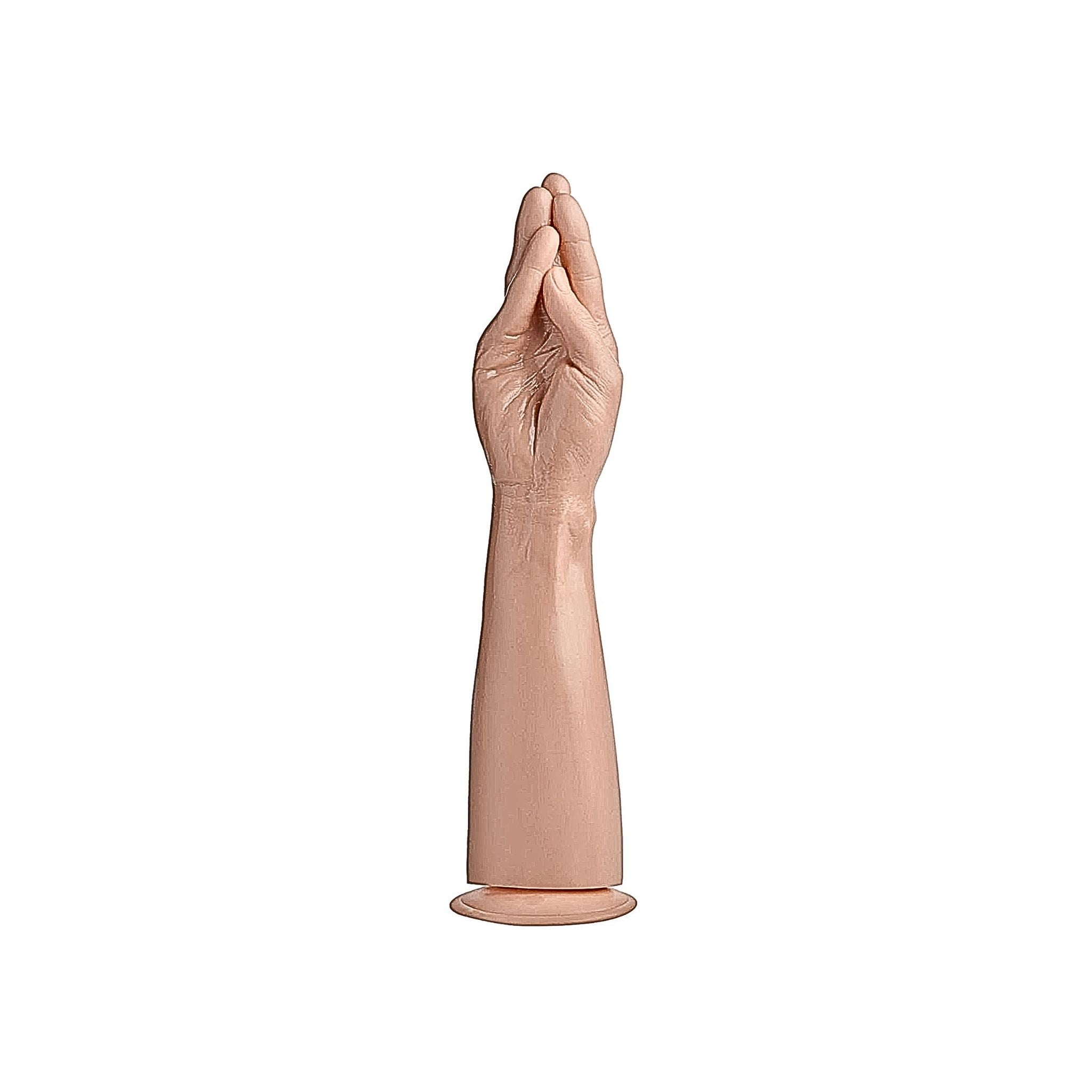 Upright beige hands-free dilation tool designed for inclusive internal wellness routines.