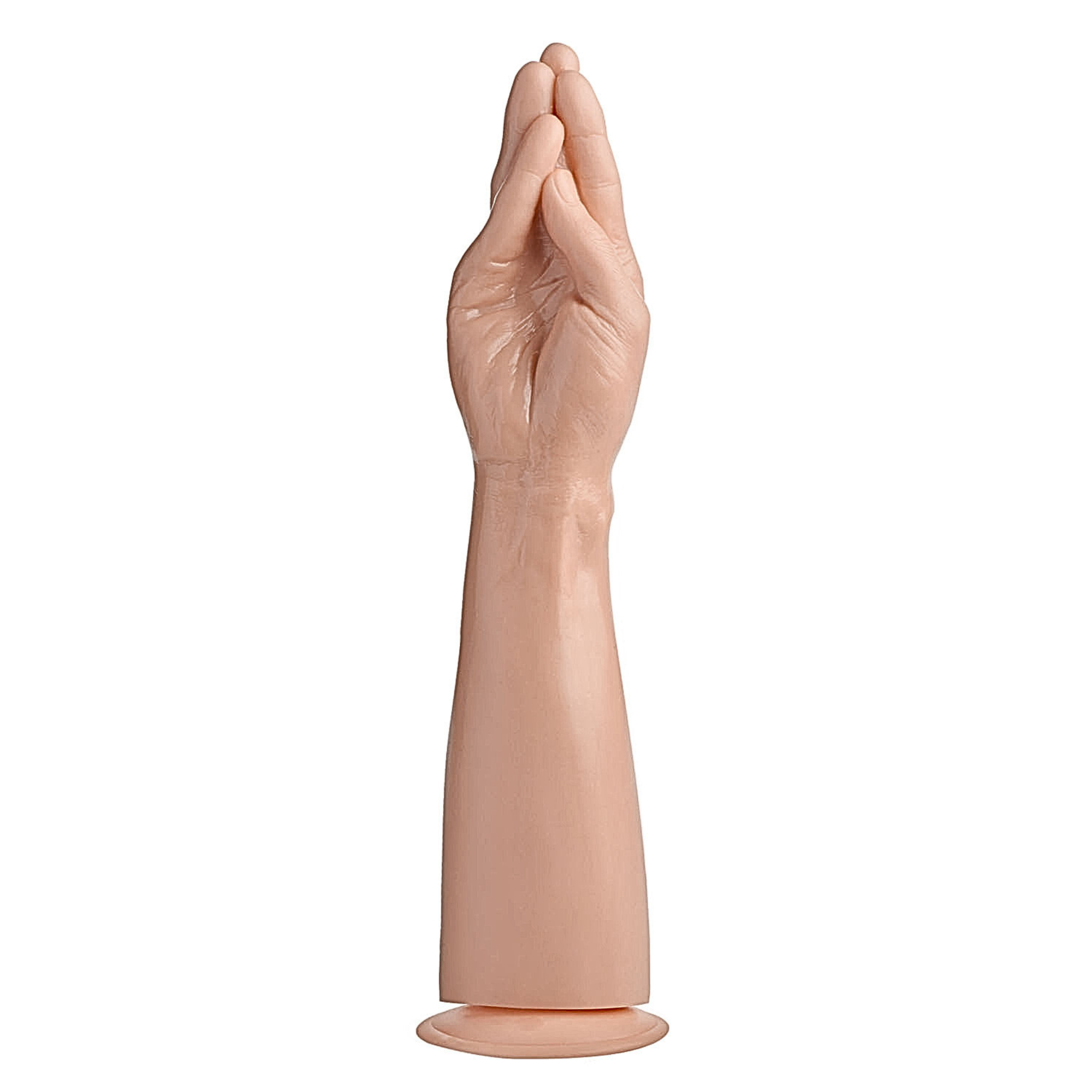 Upright beige hands-free dilation tool designed for inclusive internal wellness routines.