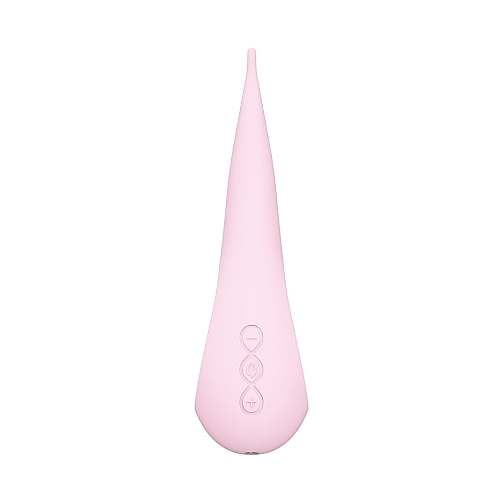 Vertiical side profile of the Lelo Dot, showing a sleak whisper quiet design.