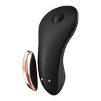Wearable magnetic massager displaying the detachable clip for hands free wellness.